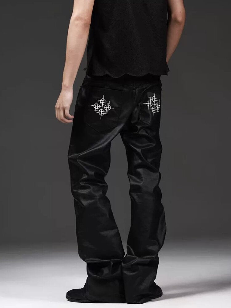 Dark Cross Stitch Slimming Jeans【s0000018297】