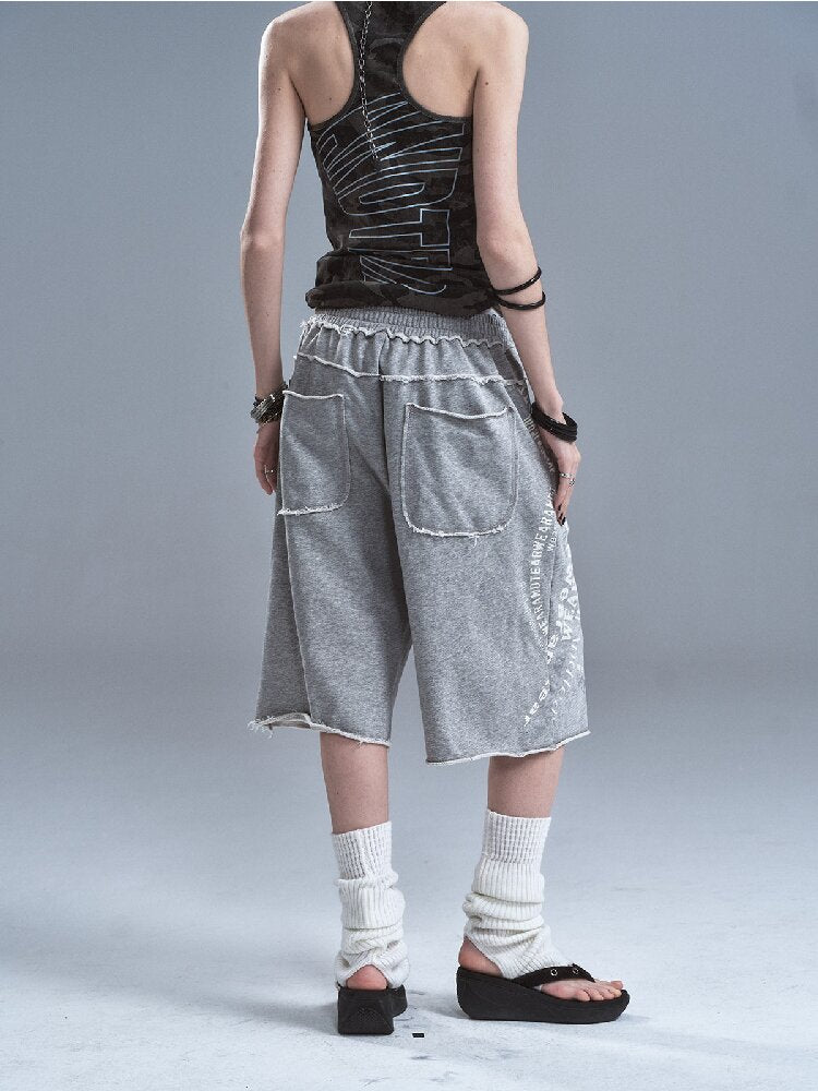 Silver Print Terry Sweatpants【s0000016632】