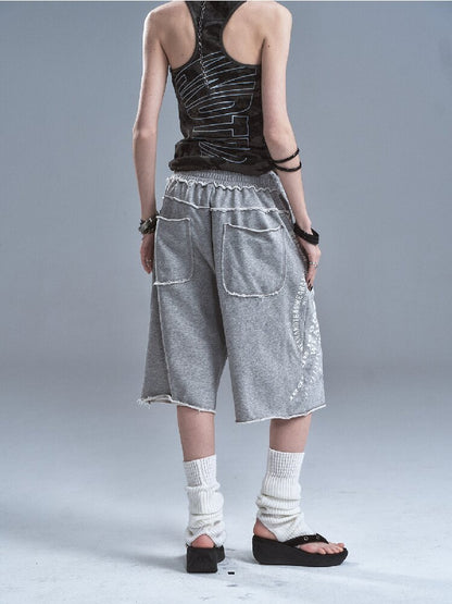 Silver Print Terry Sweatpants【s0000016632】