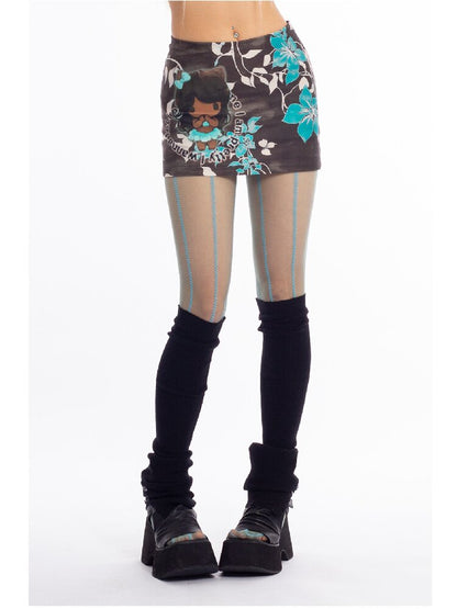 Retro Mood Cartoon Skirt Skirt【s0000018055】