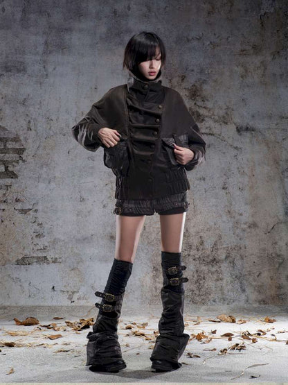 Oversized Fleece-Lined Flight Jacket【s0000014483】