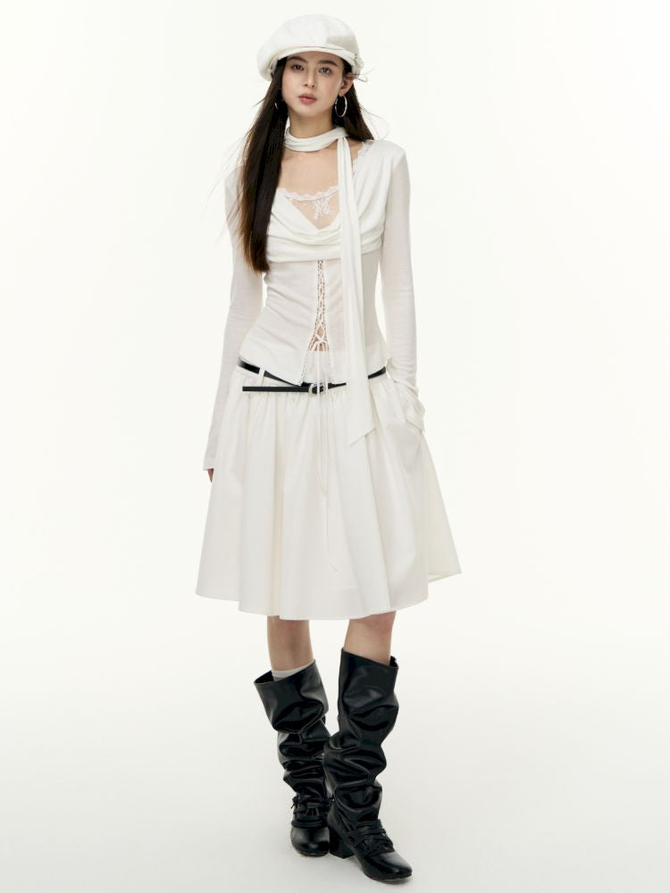 Tencel swing collar bottoming shirt【s0000013745】