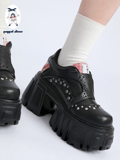 Red plaid thick bottom shoes【s0000013360】