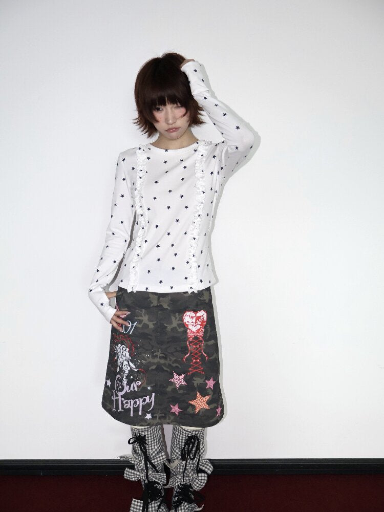Star Cotton Overfinger Top【s0000018660】