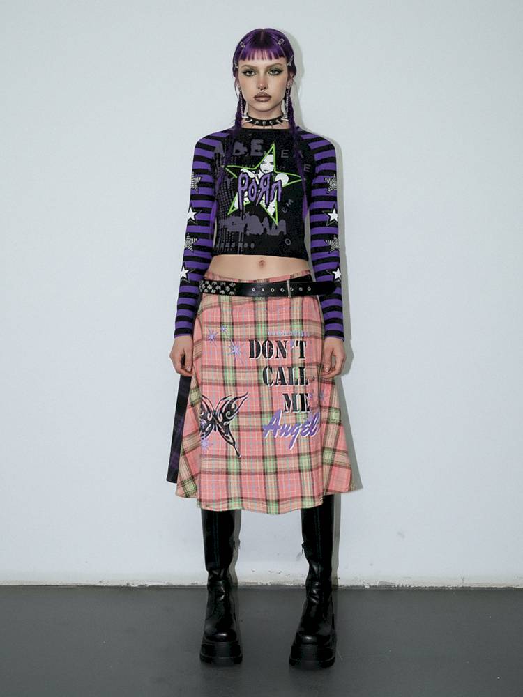 Vintage layered butt curtain skirt【s0000014378】