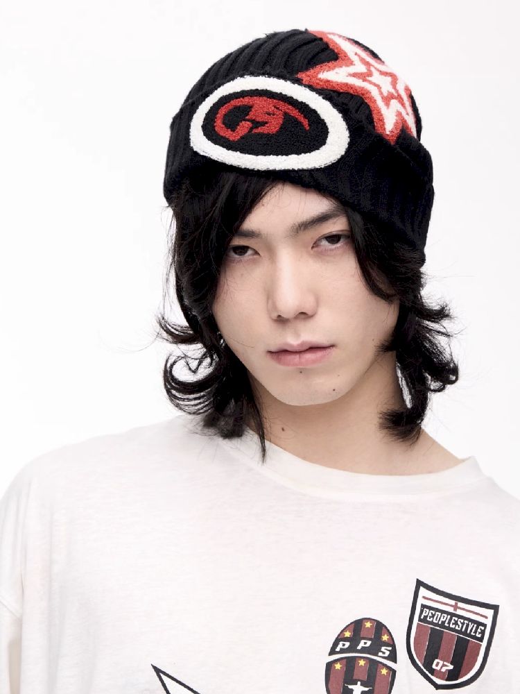 자수 따뜻한 니트 모자 [S0000011360]