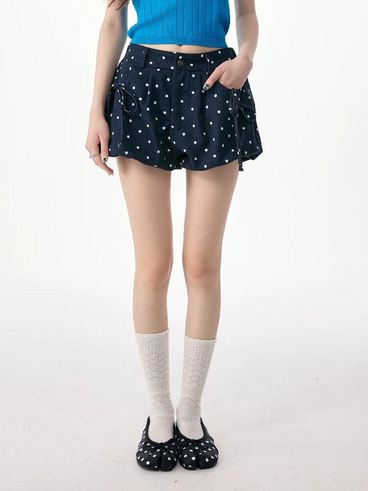 Ink Dots Cloud Bud Short Skirt Pants【s0000017252】