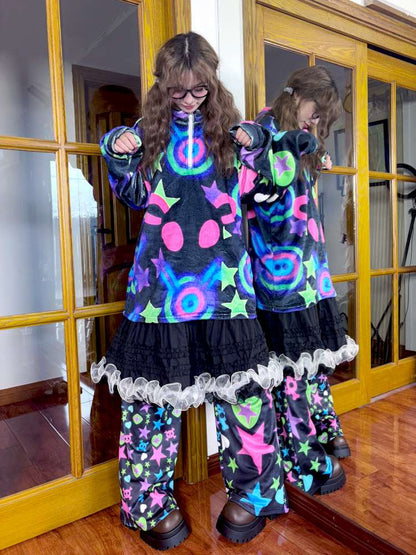 Loose Thin Pile Long Sleeve Top【s0000014630】