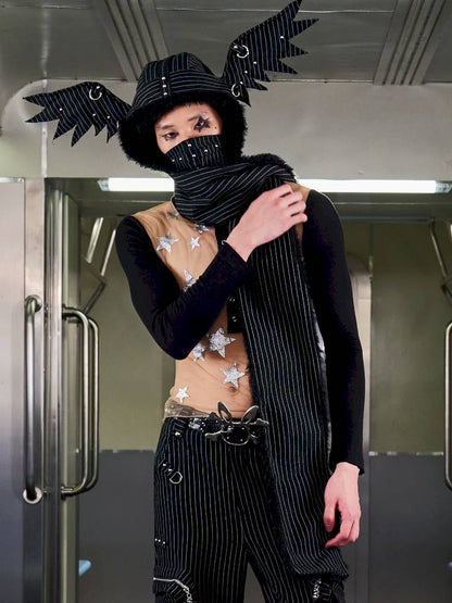 Angel Wings Face-Covering Hooded Scarf【s0000014417】