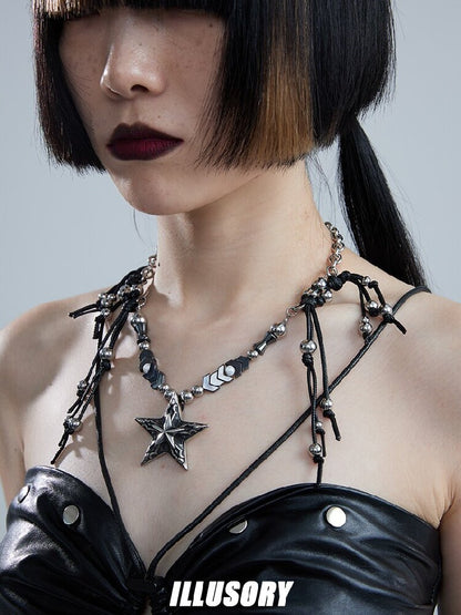 Handmade Beaded Punk Style Necklace【s0000018811】