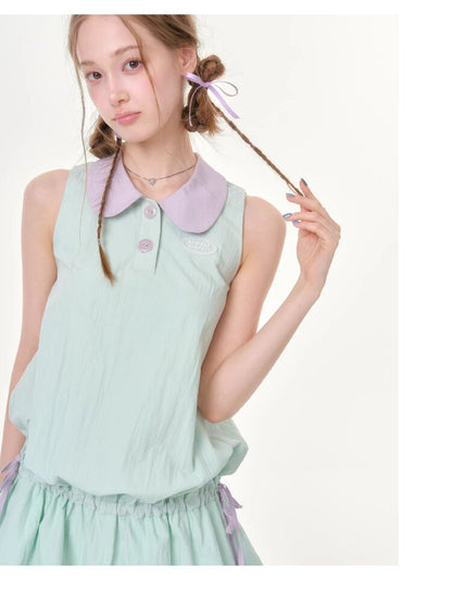 Mint Green Doll Collar Dress【s0000016614】
