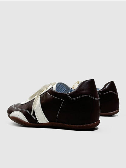Stitched Brogue Flat Leather Shoes【s0000015725】