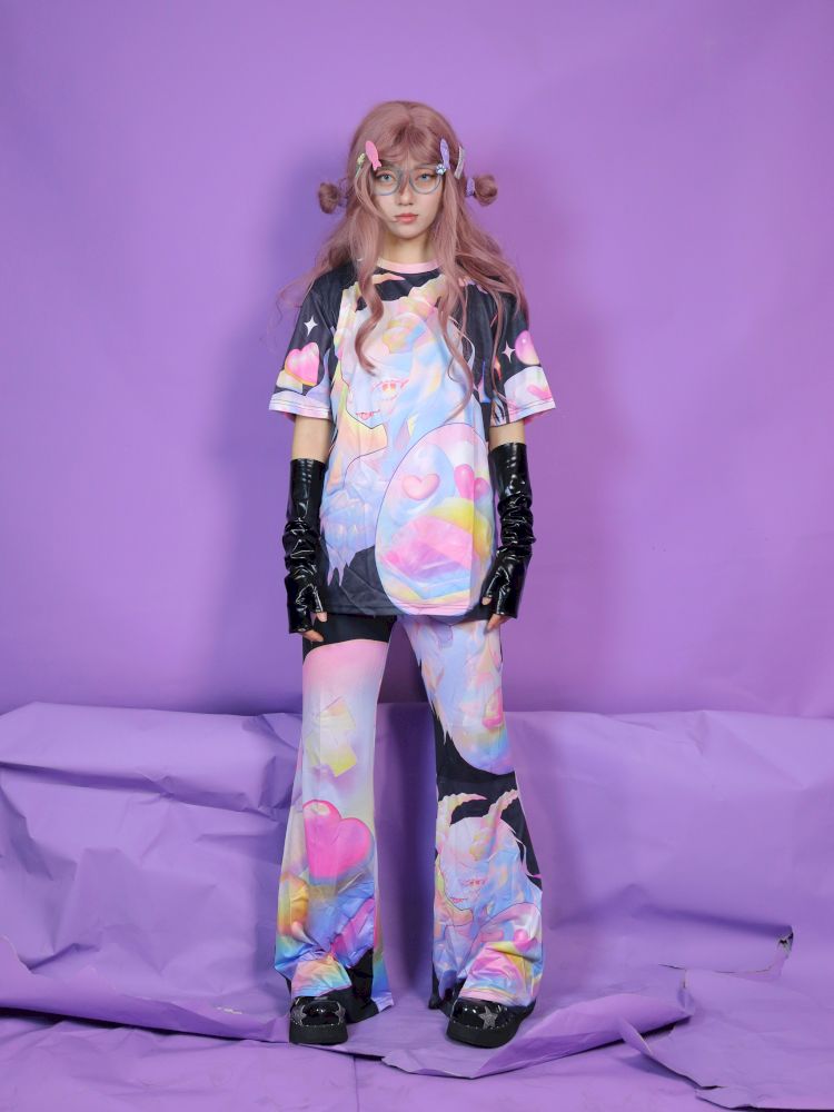 American retro ghost horse short sleeve t-shirt【s0000013287】