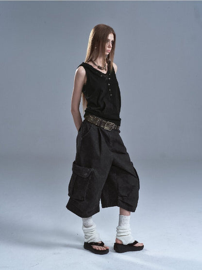 Fake Two Piece Hooded Panel Vest【s0000016903】