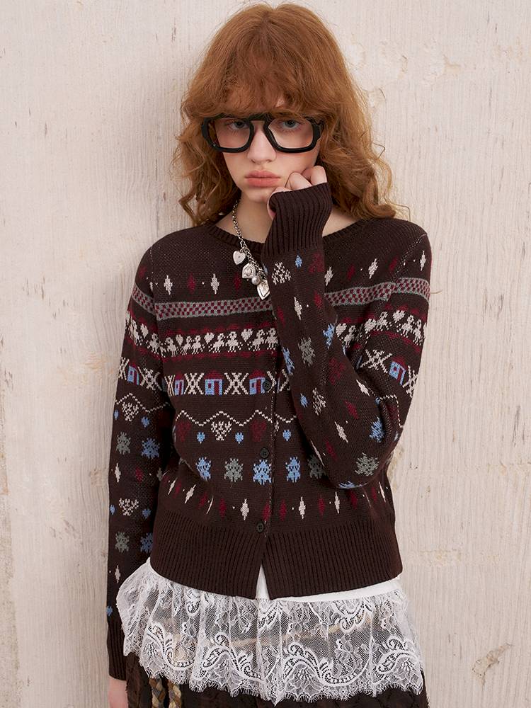 Round Neck Winter Cardigan Coat【s0000014386】