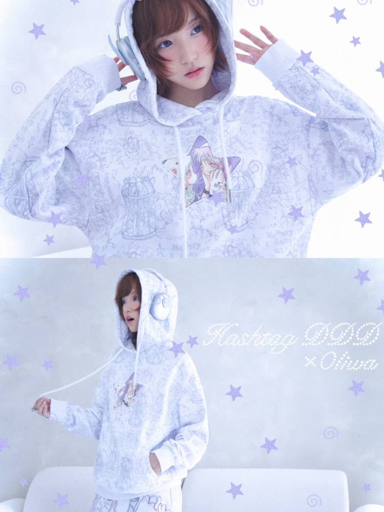 Star-Print Hoodie【s0000014438】