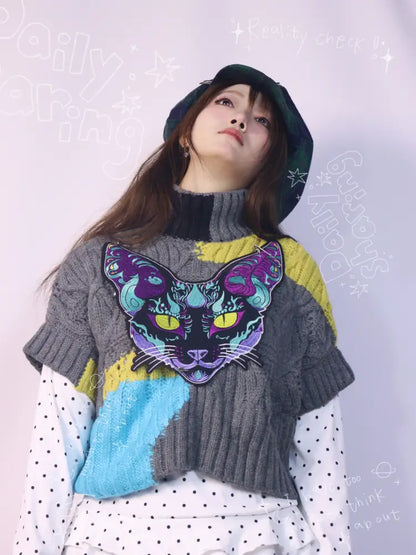 Color-Blocked Sweater Vest【s0000014347】