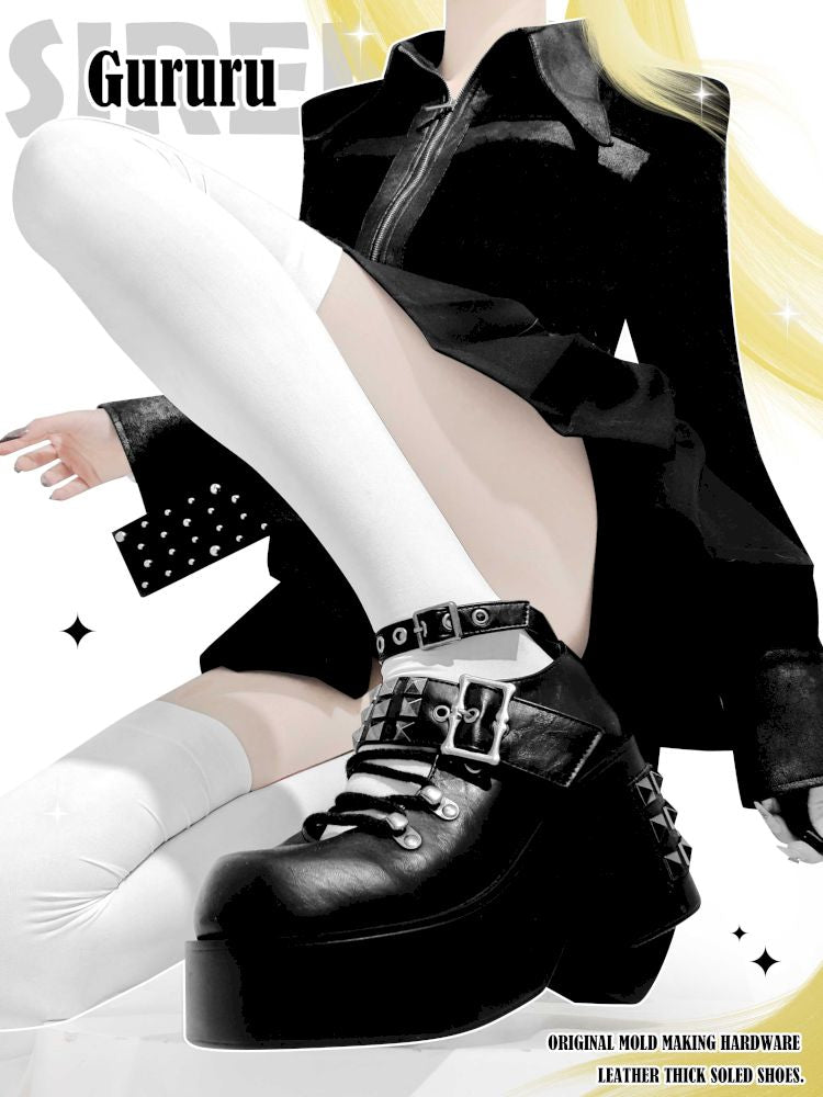 Y2K girl thick-soled shoes【s0000012964】