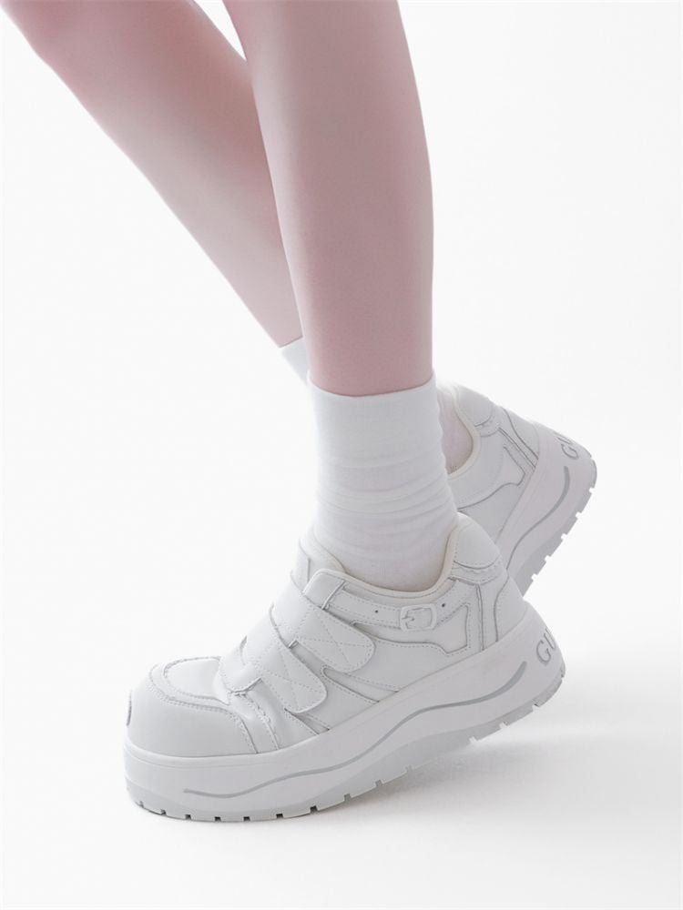 Lace-up thick-soled sneakers【s0000012963】