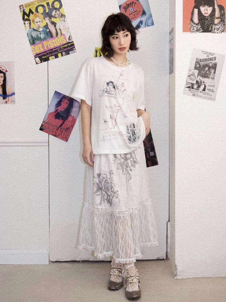 Loose short-sleeved splicing wind top【s0000012277】