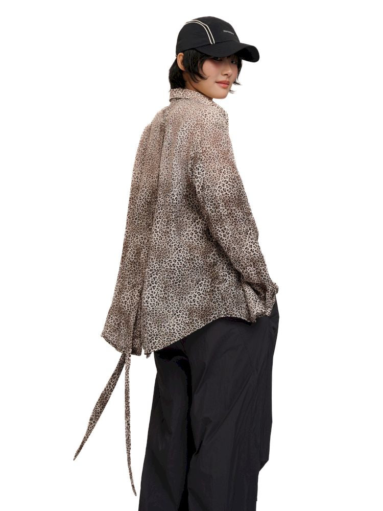 Horsebit Tie Loose Long Sleeve Shirt【s0000012510】