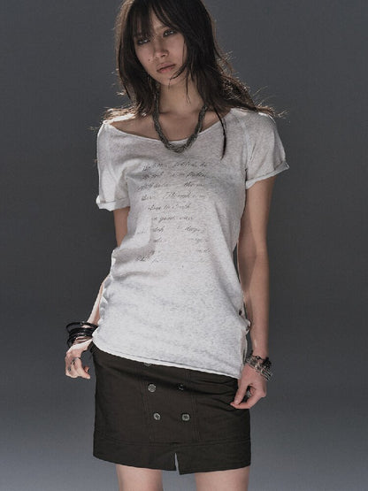 Polarized Fabric Straight Skirt【s0000016239】
