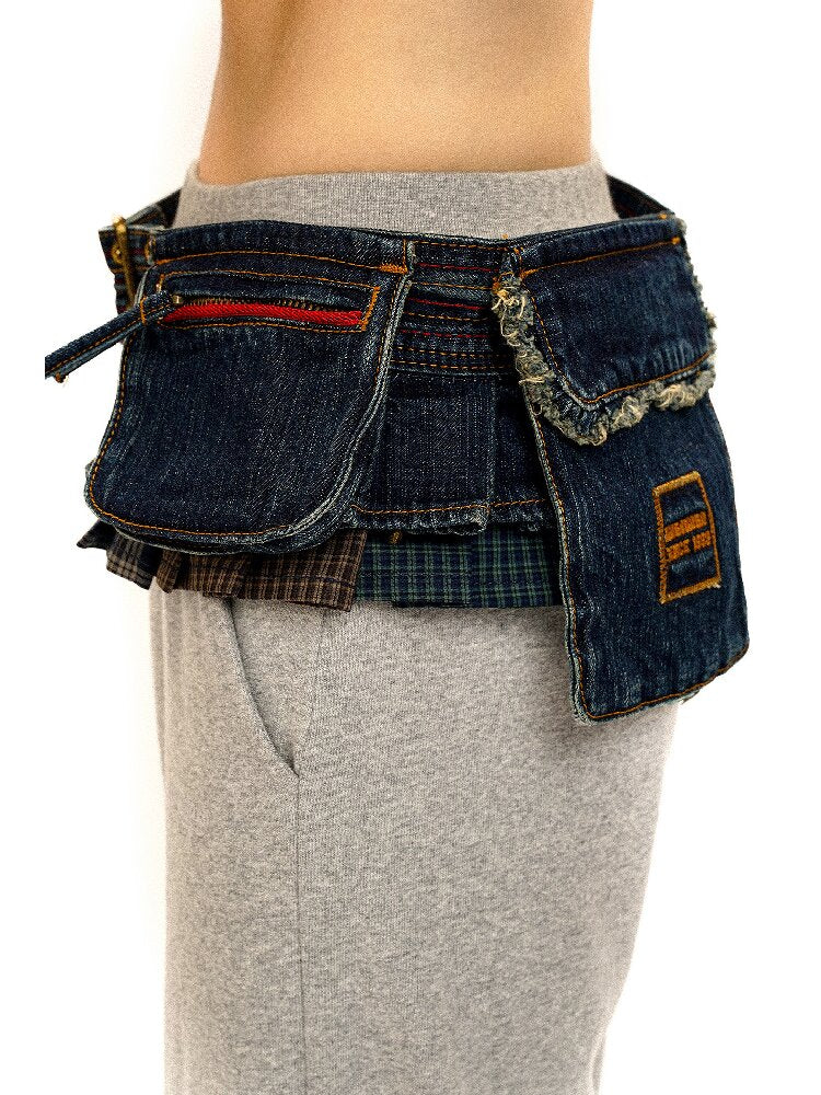 Colourful Curb Belt Denim Bag【s0000016131】
