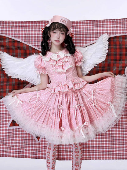 Polka Dot Halter Dress【s0000012185】