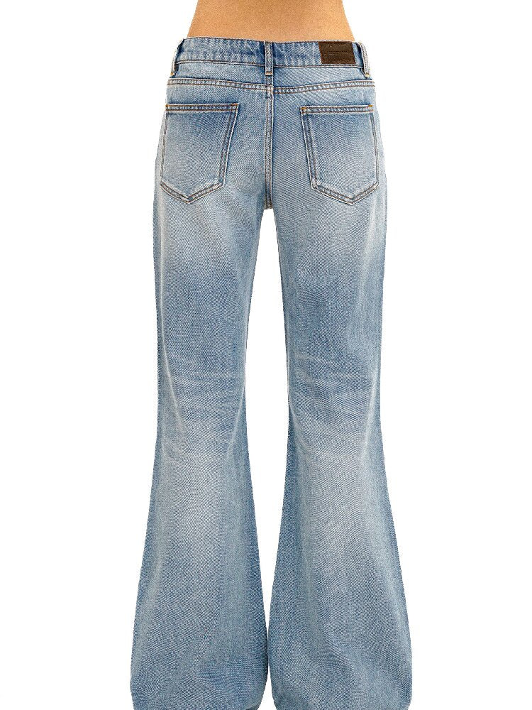 Lyocell Acetic Acid Bootcut Jeans【s0000016423】