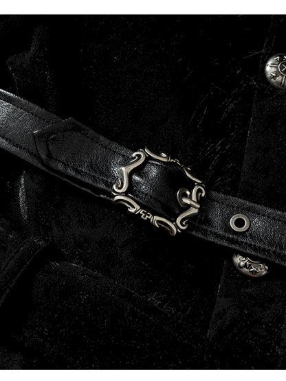 Dark Court Leopard Suede Fur Coat【s0000014925】