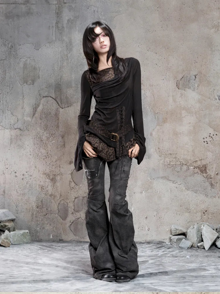 Fake Two-Piece Crew Neck Knit Blouse【s0000014129】