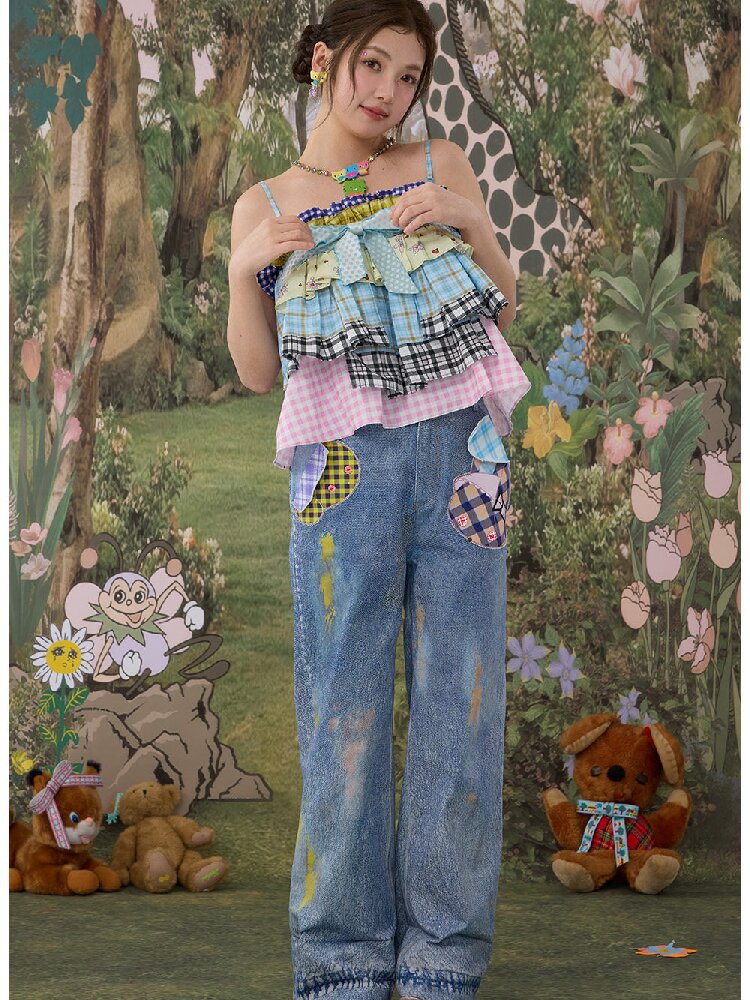 Plaid Bow Camisole Tank Skirt【s0000017118】