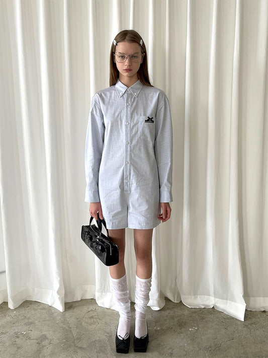 Long Sleeve Shirt One Piece Shorts【s0000007455】