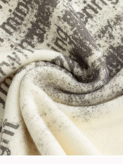 Graffiti Bat Sleeve Pleated Sweater【s0000014669】