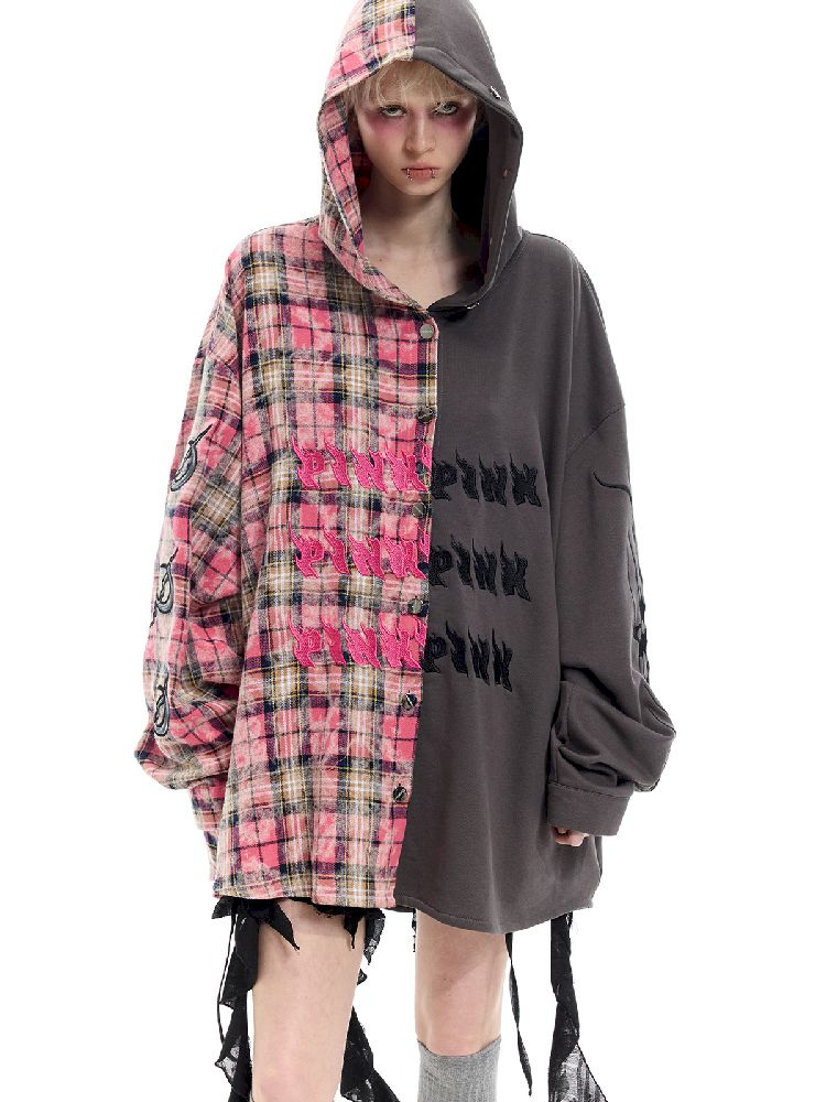 Hooded Headcoat Embroidered Shirt【s0000012072】