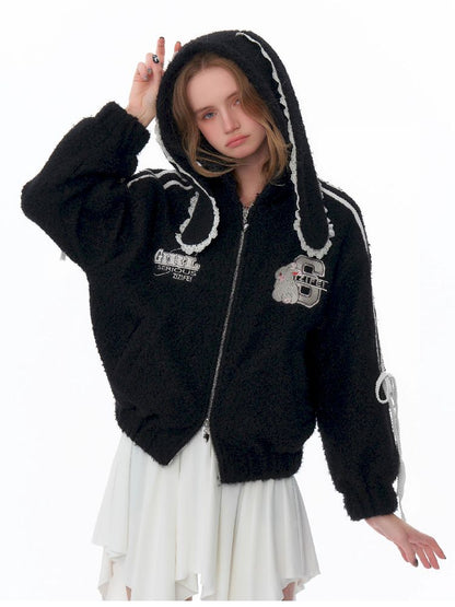 Hooded Rabbit Ears Short Jacket【s0000011500】