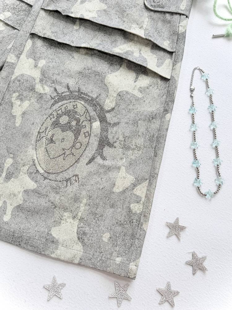 Rhinestone Paratrooper Camo Pants【s0000014449】