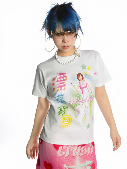 Cotton Slim Fit Straight Shoulder T-Shirt【s0000013170】