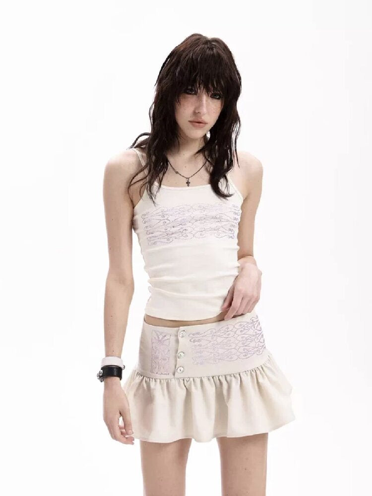 Rhinestone Knit Hot Girl Camisole【s0000018288】