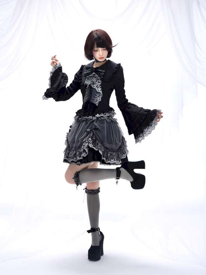 Dark Lolita Lace Mesh Sundress Dress【s0000014684】