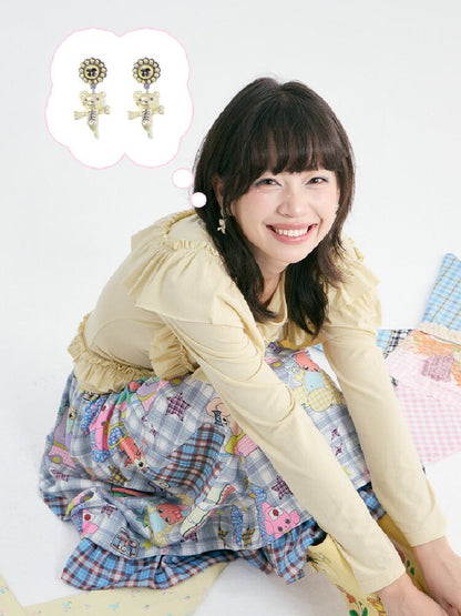 Plaid Ruffled High Waisted Skirt【s0000018369】
