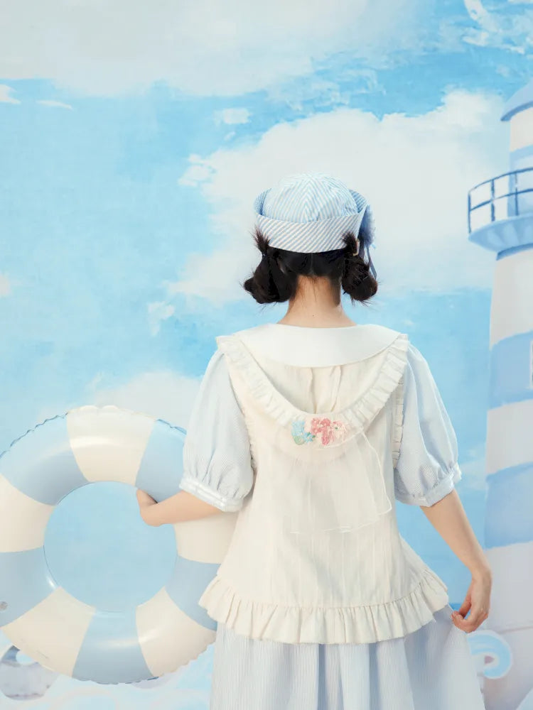 Blue and White Striped Dress【s0000014154】