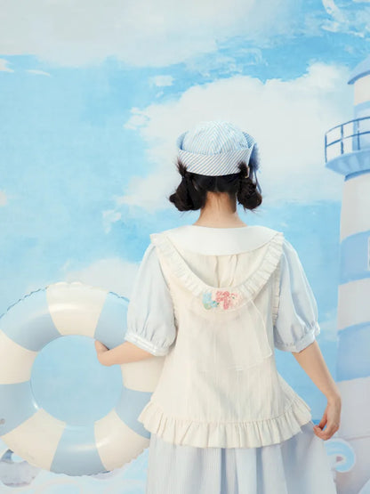 Blue and White Striped Dress【s0000014154】