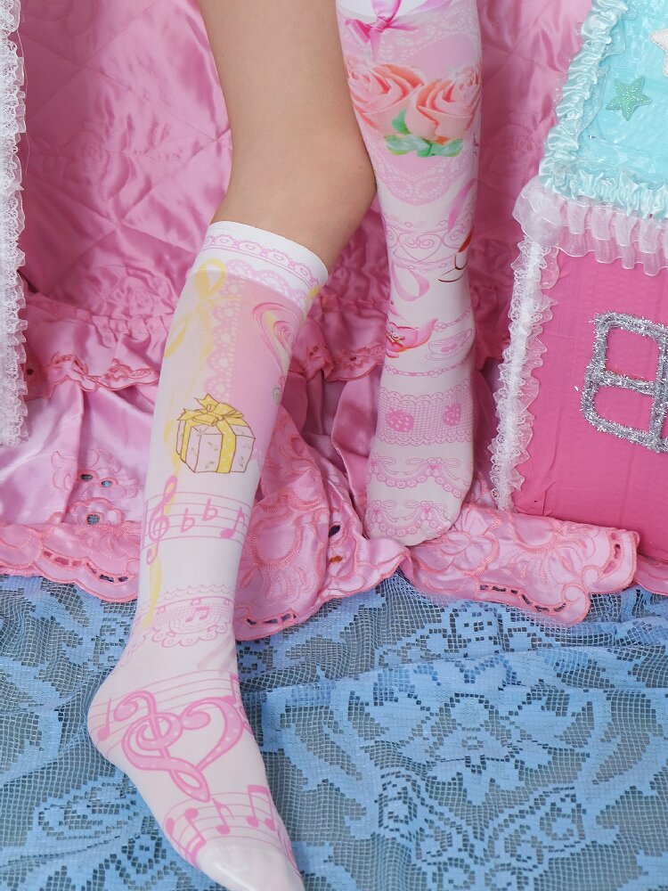 Vintage Print Breathable Socks【s0000017459】