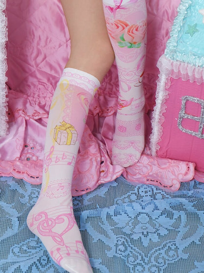 Vintage Print Breathable Socks【s0000017459】