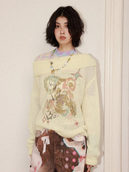 Gummy Bear Graffiti Pullover Sweater【s0000015459】