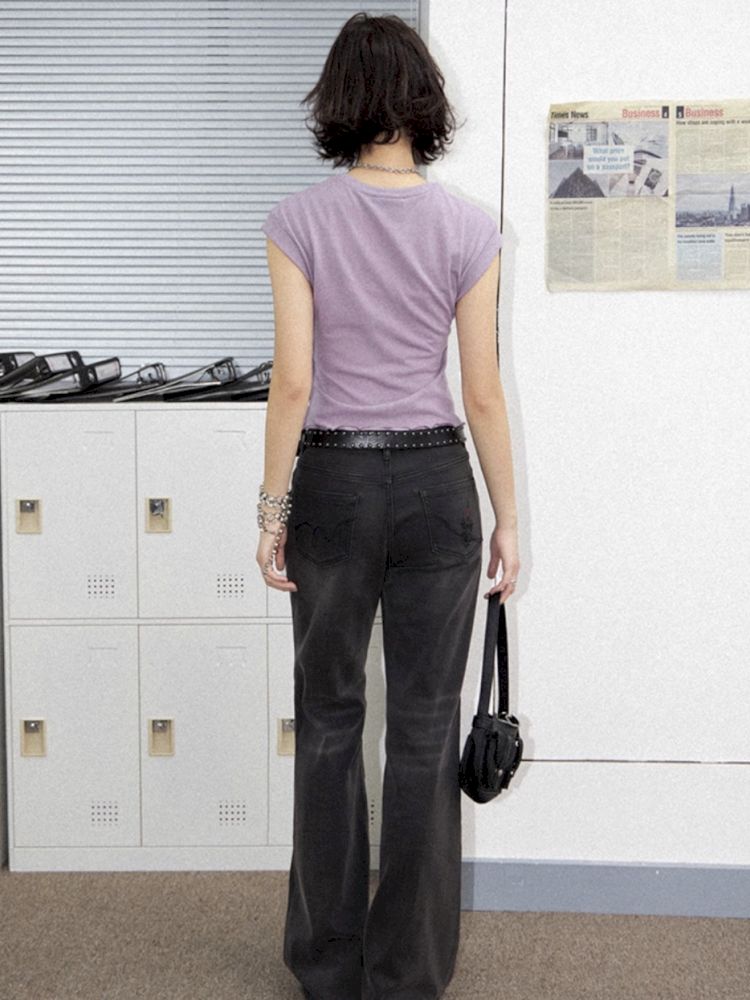 Slim micro flare pants【s0000012275】