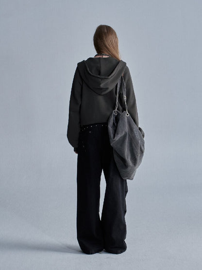 Terry Hooded Split Loose Sweatshirt【s0000018468】