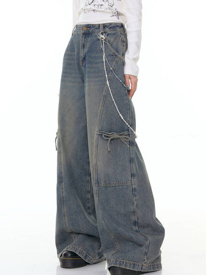 Straight Wide-Leg Denim Pants【s0000014356】