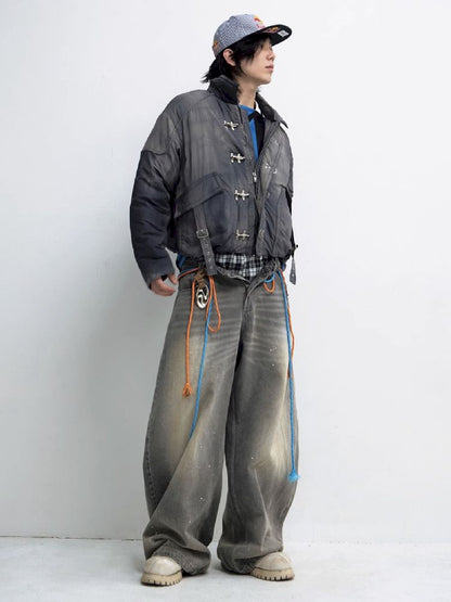 Airplane Button Short Cotton Jacket【s0000011347】